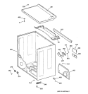 CABINET & TOP Diagram and Parts List for DBLR333ET0WW  General Electric Dryer