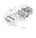 OVEN DOOR Diagram and Parts List for JKP56AW1AA  General Electric Wall Oven