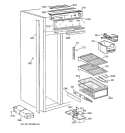 FREEZER SECTION Diagram and Parts List for ZIS36NYA  General Electric Refrigerator