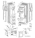 DOORS Diagram and Parts List for TFZ22JRYDWW  General Electric Refrigerator