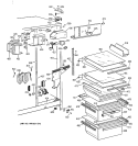 FRESH FOOD SECTION Diagram and Parts List for TFZ22JRYDWW  General Electric Refrigerator