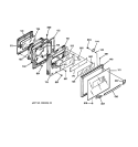 DOOR Diagram and Parts List for JGRP17BEW1BB  General Electric Range