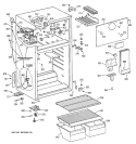 CABINET Diagram and Parts List for TBX16SAZERWH  General Electric Refrigerator