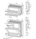 DOORS Diagram and Parts List for CTX16CAYDRWH  Hotpoint Refrigerator