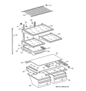 SHELF PARTS Diagram and Parts List for CTX21GIBBRAA  Hotpoint Refrigerator
