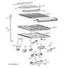 COMPARTMENT SEPARATOR PARTS Diagram and Parts List for CTX21GIBBRAA  Hotpoint Refrigerator