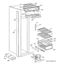 FREEZER SECTION Diagram and Parts List for ZISB48DYB  General Electric Refrigerator