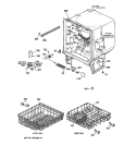 BODY PARTS Diagram and Parts List for HDA180XX02WW  Hotpoint Dishwasher
