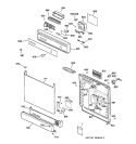 ESCUTCHEON & DOOR ASSEMBLY Diagram and Parts List for HDA3430Z00WW  Hotpoint Dishwasher