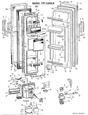 Section Diagram and Parts List for TFF22RBM  General Electric Refrigerator