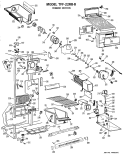 FREEZER SECTION Diagram and Parts List for TFF22RBM  General Electric Refrigerator