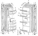 Section Diagram and Parts List for TFF20DCC  General Electric Refrigerator