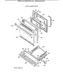 DOOR & DRAWER PARTS Diagram and Parts List for JGBS22GEV4AD  General Electric Range