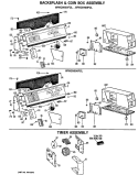 BACKSPLASH & COIN BOX ASSEMBLY Diagram and Parts List for WWC7500FCL  General Electric Washer