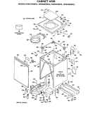 CABINET ASM. Diagram and Parts List for WWC7500FCL  General Electric Washer