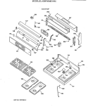 COOKTOP Diagram and Parts List for JGBP80MEV1BC  General Electric Range