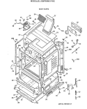 BODY PARTS Diagram and Parts List for JGBP80MEV1BC  General Electric Range