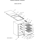 CABINET & SHELF PARTS Diagram and Parts List for TAX4DNTWH  General Electric Refrigerator