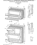 DOORS Diagram and Parts List for TBX16SIYCRAD  General Electric Refrigerator