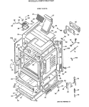 BODY PARTS Diagram and Parts List for JGBP61WEV1WW  General Electric Range