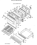DOOR & DRAWER PARTS Diagram and Parts List for JGBP61WEV1WW  General Electric Range