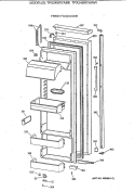 FRESH FOOD DOOR Diagram and Parts List for TPX24BRYABB  General Electric Refrigerator