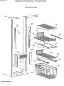 FREEZER SHELVES Diagram and Parts List for TPX24BRYABB  General Electric Refrigerator