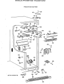 FRESH FOOD SECTION Diagram and Parts List for TPX24BRYABB  General Electric Refrigerator