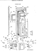 FREEZER DOOR Diagram and Parts List for TPX24SRYABS  General Electric Refrigerator