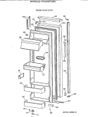 FRESH FOOD DOOR Diagram and Parts List for TPX24SRYABS  General Electric Refrigerator