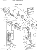 FREEZER SECTION Diagram and Parts List for TPX24SRYABS  General Electric Refrigerator