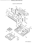 COOKTOP & CONTROL PANEL Diagram and Parts List for JGBP61WEW1WW  General Electric Range