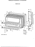FREEZER DOOR Diagram and Parts List for CTT21GAXCRAA  Hotpoint Refrigerator