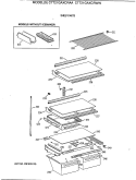 SHELF PARTS Diagram and Parts List for CTT21GAXCRAA  Hotpoint Refrigerator