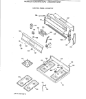 CONTROL PANEL & COOKTOP Diagram and Parts List for LGB336GEV2WH  General Electric Range
