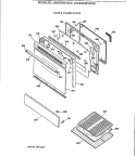 DOOR & DRAWER PARTS Diagram and Parts List for LGB336GEV2WH  General Electric Range