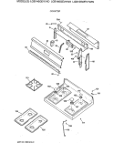 COOKTOP Diagram and Parts List for LGB146GEV1AD  General Electric Range