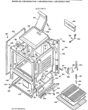 BODY PARTS Diagram and Parts List for LGB146GEV1AD  General Electric Range