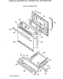 DOOR & DRAWER PARTS Diagram and Parts List for LGB146GEV1AD  General Electric Range