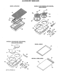 ACCESSORY MODULES Diagram and Parts List for JXDM1  General Electric Cooktop
