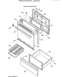 DOOR & DRAWER PARTS Diagram and Parts List for JBS16GV2  General Electric Range