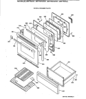 DOOR & DRAWER PARTS Diagram and Parts List for JBP75GV2WH  General Electric Range