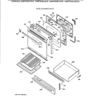 DOOR & DRAWER PARTS Diagram and Parts List for JGBP30AEV3AA  General Electric Range