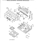 COOKTOP Diagram and Parts List for JGBP79AEV4AA  General Electric Range