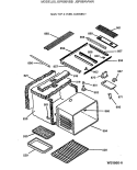 MAIN TOP & OVEN ASSEMBLY Diagram and Parts List for JSP69BVBB  General Electric Range