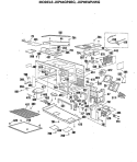 Section Diagram and Parts List for JKP64GP2BG  General Electric Microwave Oven Combo