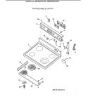 CONTROL PANEL & COOKTOP Diagram and Parts List for JBP63DW1AD  General Electric Range