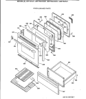 DOOR & DRAWER PARTS Diagram and Parts List for JBP75AV3  General Electric Range