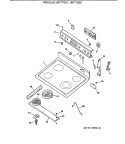 Section Diagram and Parts List for JBP77GS2  General Electric Range