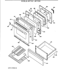 Section Diagram and Parts List for JBP77GS2  General Electric Range